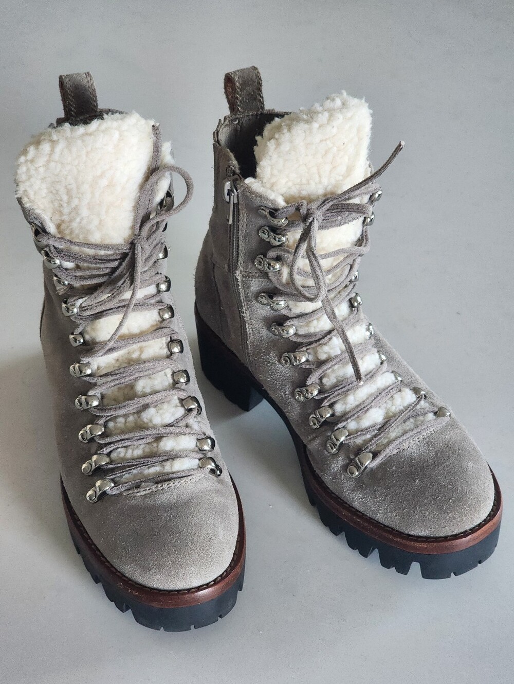 Jeffrey Campbell SZ 6 Suede Lace-Up Ankle Boots
